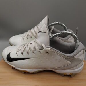 Nike Cleats Mens 8 White Black Vapor Varsity Low MC Baseball 917168-105 Flaws